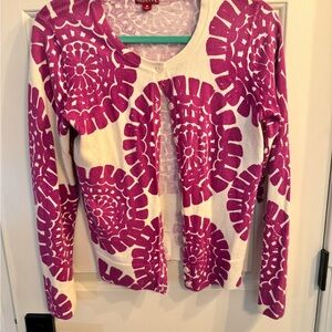 Pink and off-white cardigan